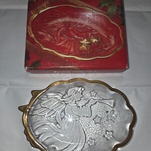 Glass Angel Trinket Dish